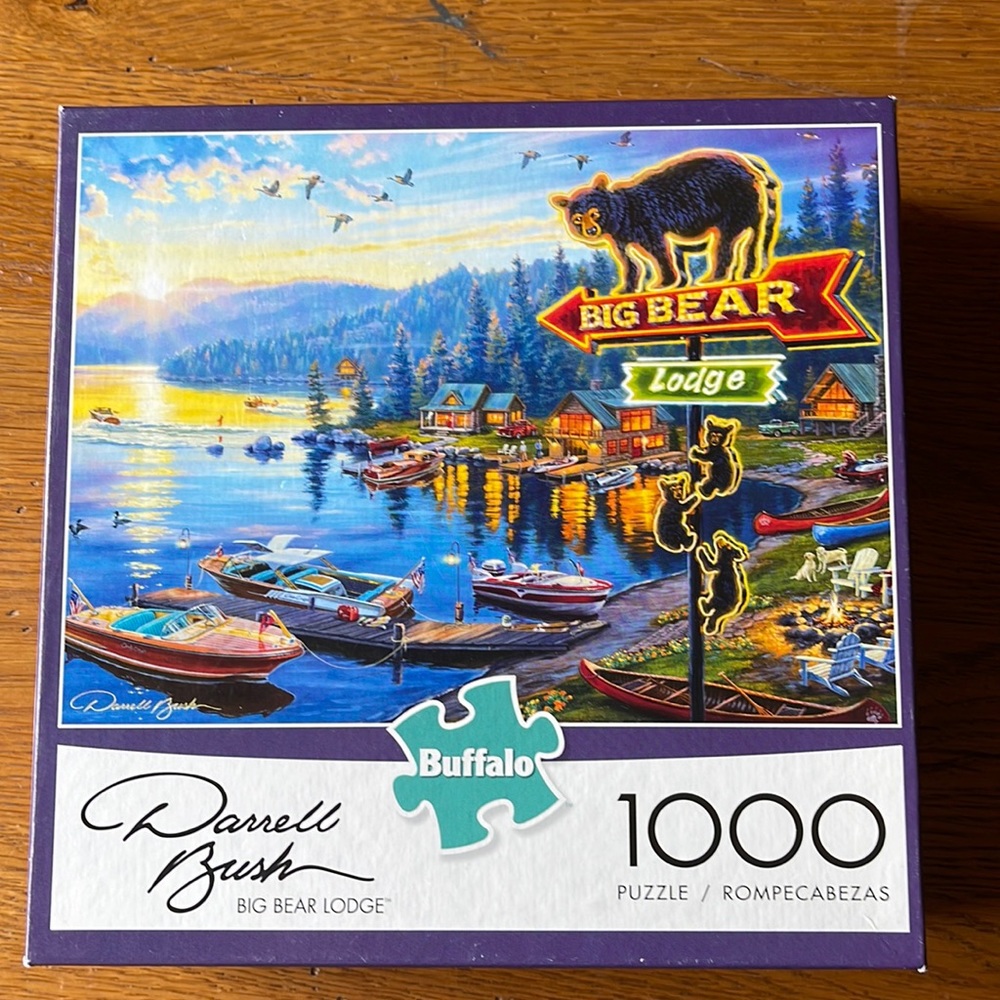 Buffalo Games 1,000 piece puzzle Darrell Bush Big Bear Lodge